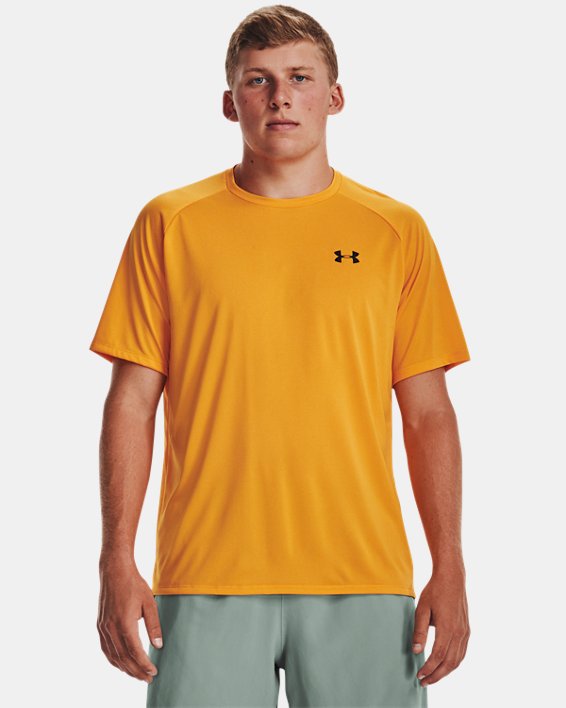 Men's UA Tech™ 2.0 Textured Short Sleeve T-Shirt, Yellow, pdpMainDesktop image number 0